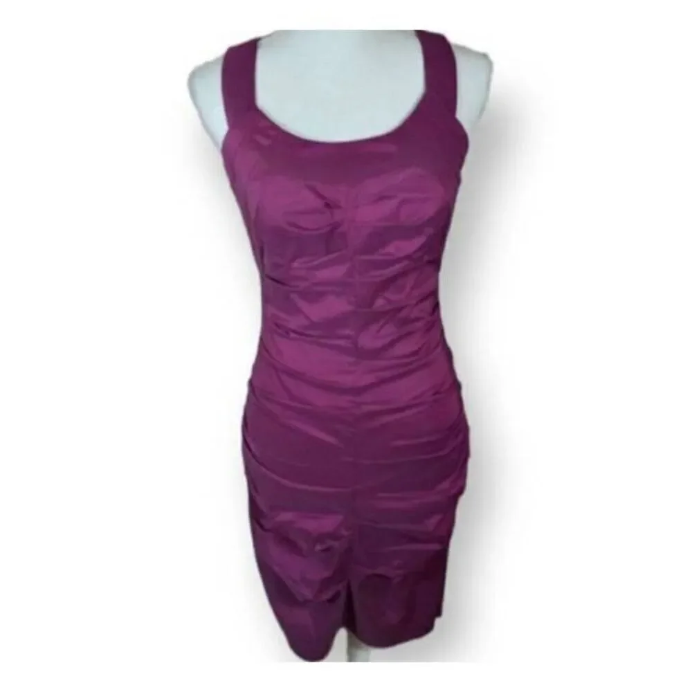 Stunning Signature by Sangria bodycon purple dress SZ.XS EUC